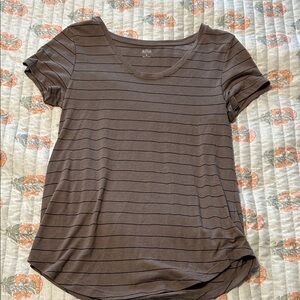 Brown Striped Women's Top
